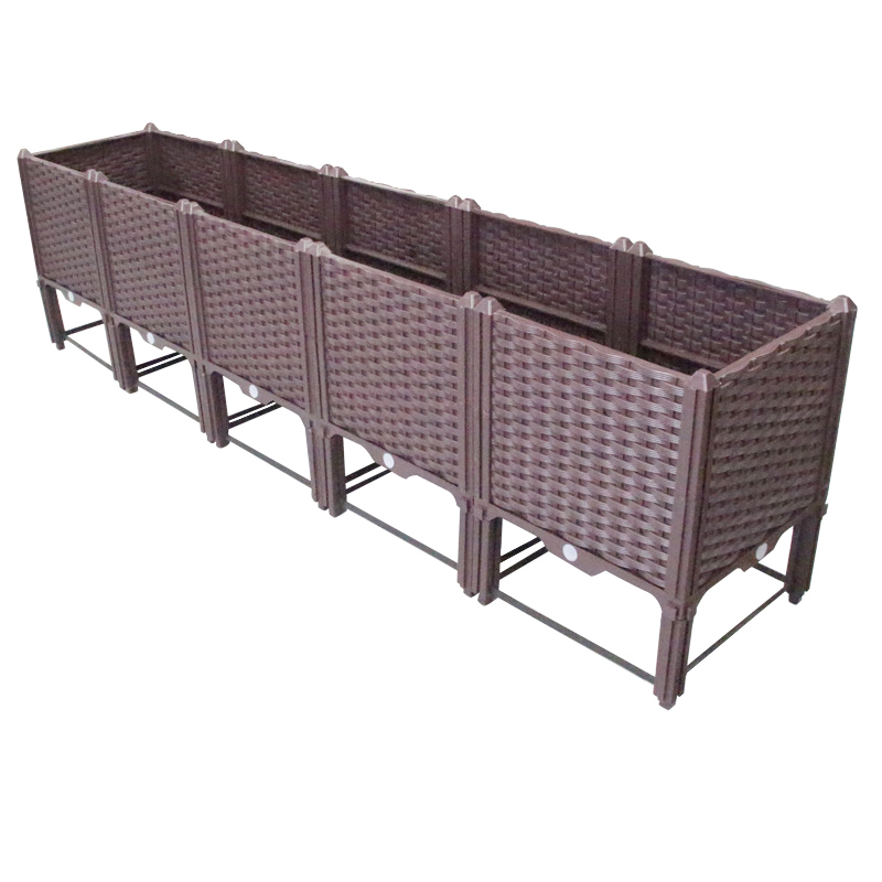 Self Watering Planter - กระถางปลูกแบบยกสูงพร้อมระบบให้น้ำอัตโนมัติ เหมาะสำหรับใช้ทั้งในร่มและกลางแจ้ง มีช่องระบายน้ำ สำหรับปลูกผัก ดอกไม้ และสมุนไพร