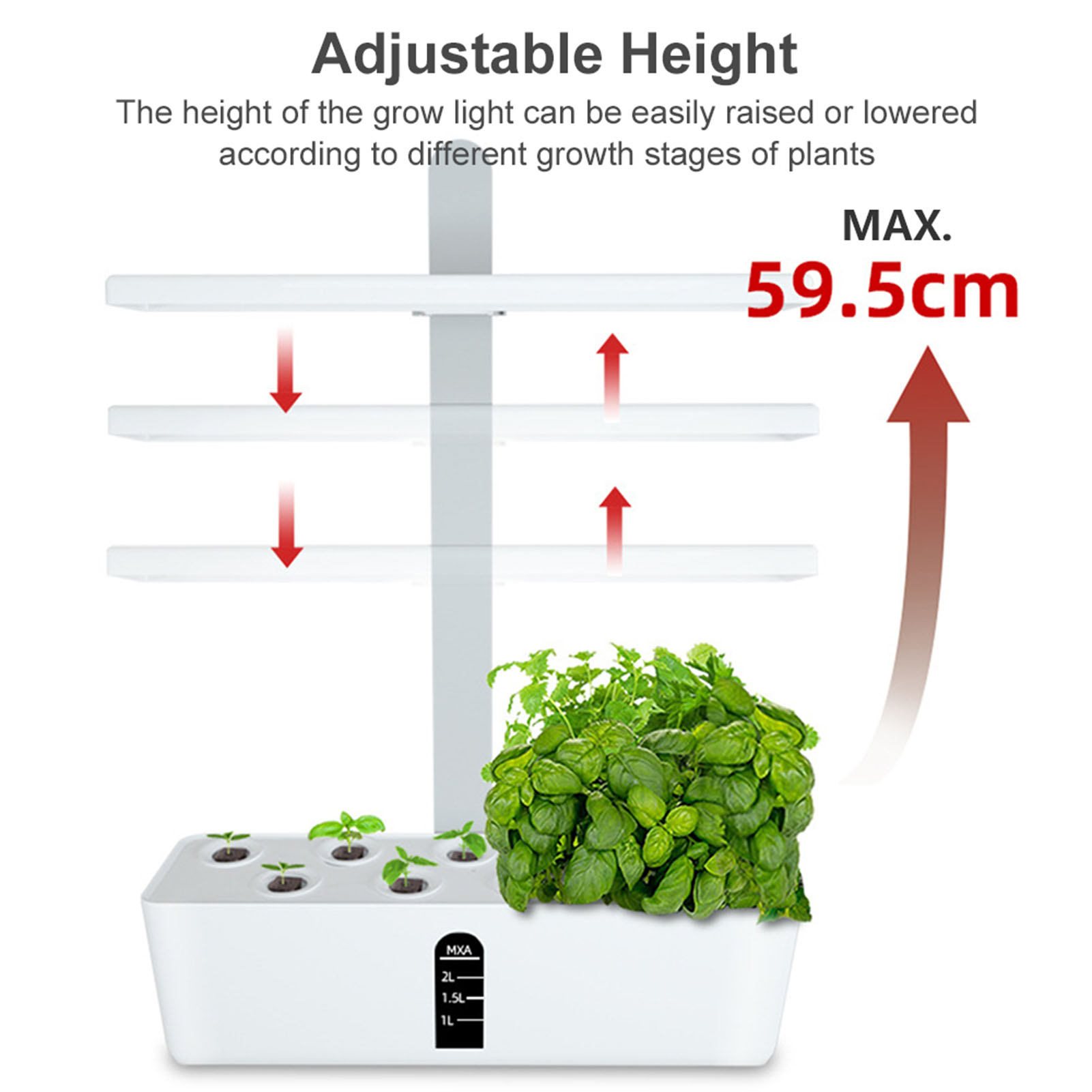 Indoor Garden Kit - ชุดปลูกพืชไฮโดรโปนิกส์อัจฉริยะสำหรับในร่ม 9 ช่อง ตั้งเวลาอัตโนมัติ ปรับความสูงได้ พร้อมไฟ