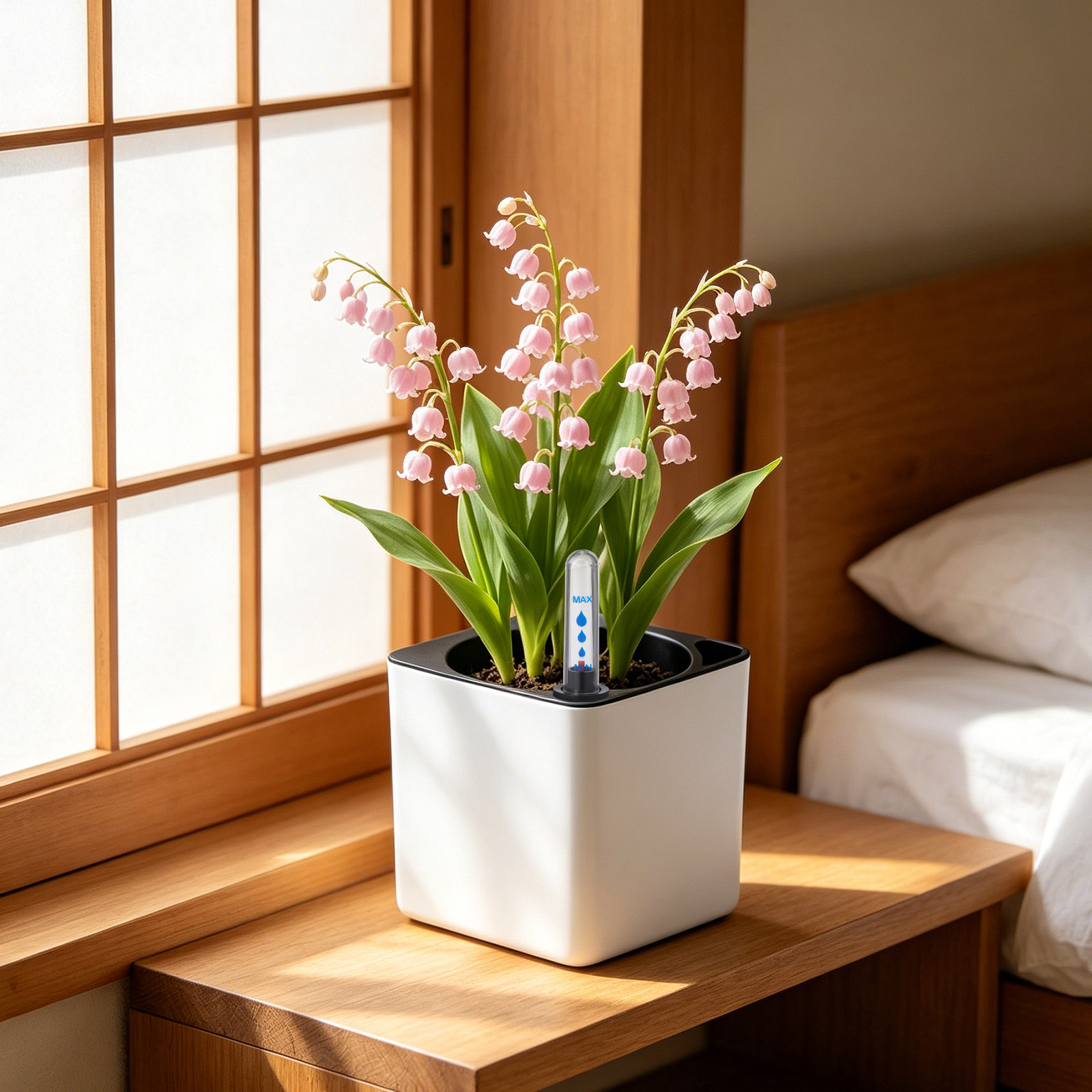 Plant Monitor - ตัวเตือนการขาดแคลนน้ำสำหรับพืช 2 ชิ้น แบบลอยน้ำ วัดระดับน้ำสำหรับดูแลต้นไม้ในกระถาง อุปกรณ์ตรวจสอบความชื้น
