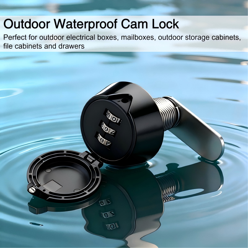 Garden Camera - กุญแจรหัสแบบไม่ต้องใช้กุญแจ 3 หลัก กันน้ำ สำหรับใช้งานภายนอก ทำจากโลหะผสมสังกะสี