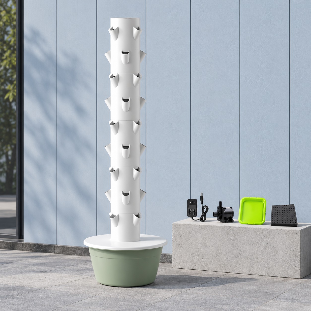 9 ชั้น 36 ช่อง ระบบไฮโดรโปนิกส - Hydroponic Tower บทวิจารณ์และราคา