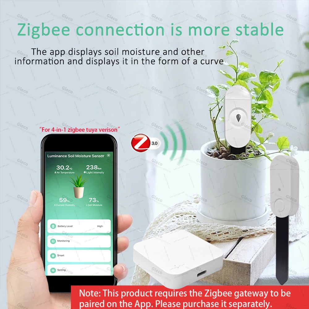 เซ็นเซอร์วัดความชื้นในดิน Zigb - Plant Monitor บทวิจารณ์และราคา