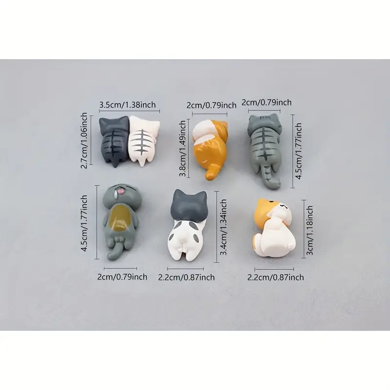 6 ชิ้น PVC การ์ตูนตุ๊กตาแมวสํา - Plant Monitor บทวิจารณ์และราคา