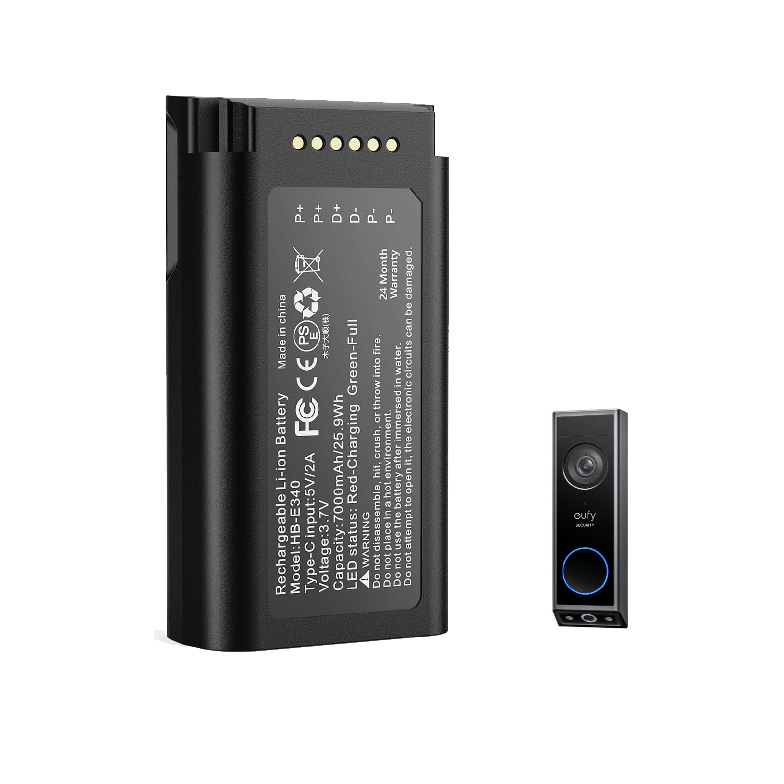แบตเตอรี่ลิเธียมแบบชาร์จได้ 70 - Eufy Camera S340 บทวิจารณ์และราคา